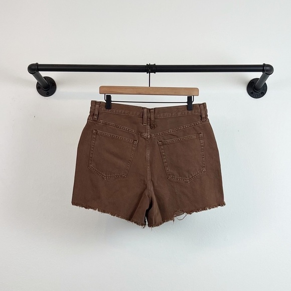 NWT Free People Makai High Rise Cutoff Shorts in Washed Chocolate - Picture 9 of 10